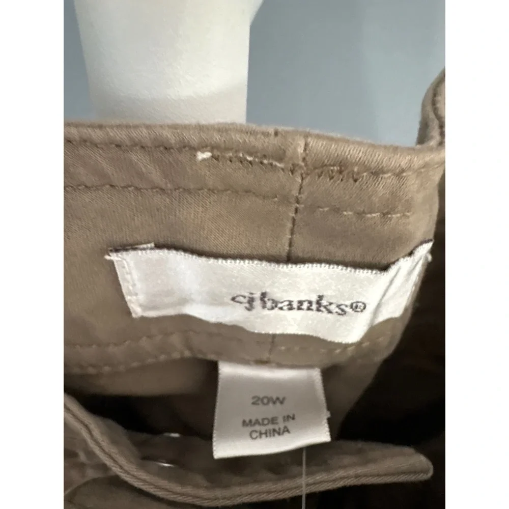 CJ Banks Secretly Slender Mid Rise Straight Leg Khaki Pants Womens 20 New